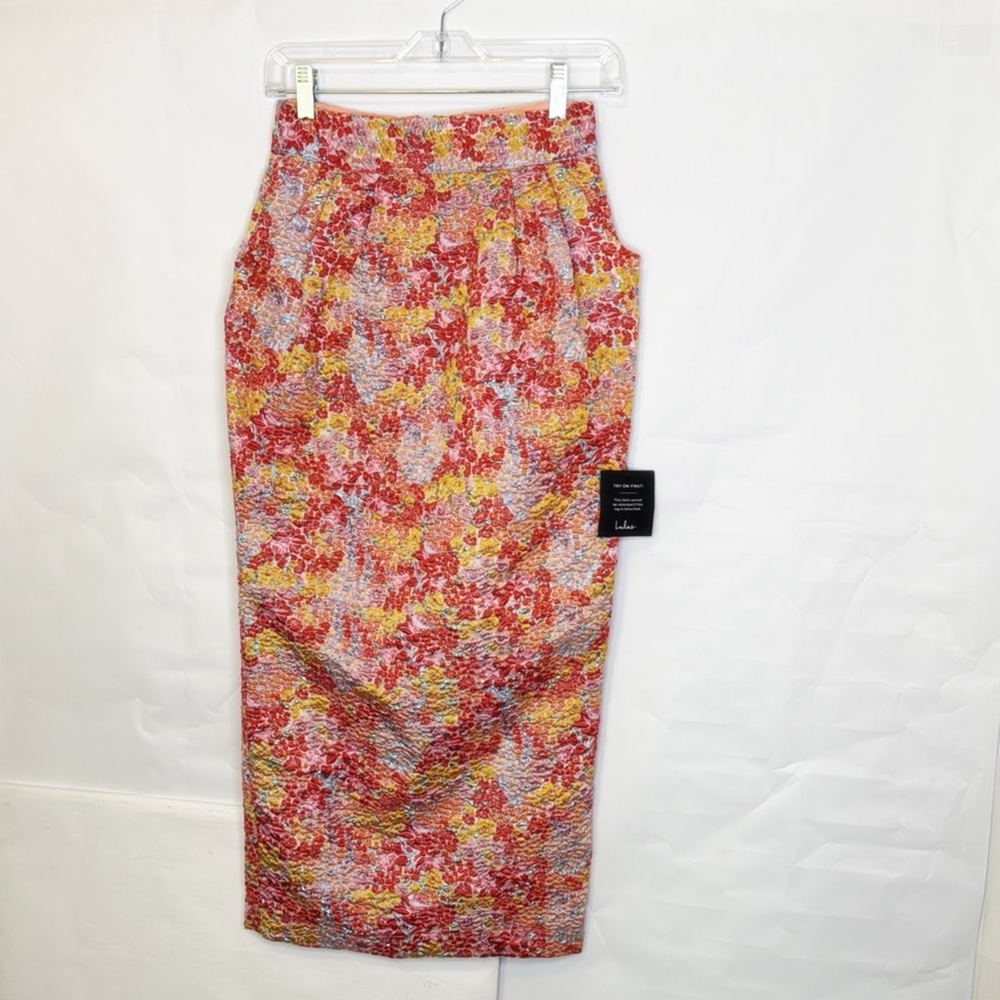 Lulus Ellarina 2 pc Dress - Metallic Jacquard Print (XS) - Picture 6 of 16